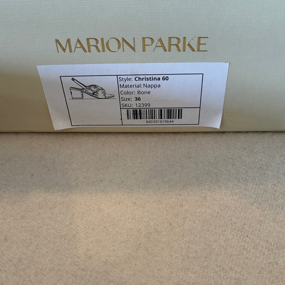 NIB Marion Parke Christina sandal in Bone SZ 36 - Picture 6 of 7